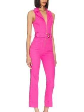 Show Me Your MuMu Pink Jacksonville Belted Jumpsuit